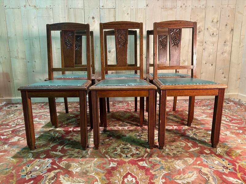 Set Of 6 Art Deco Chairs-photo-1