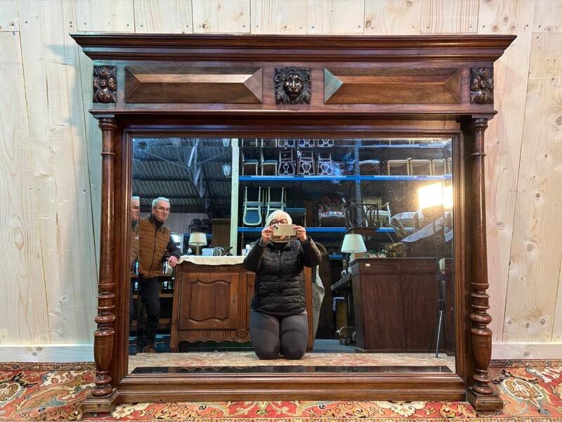 Napoleon III Walnut Mirror -photo-4