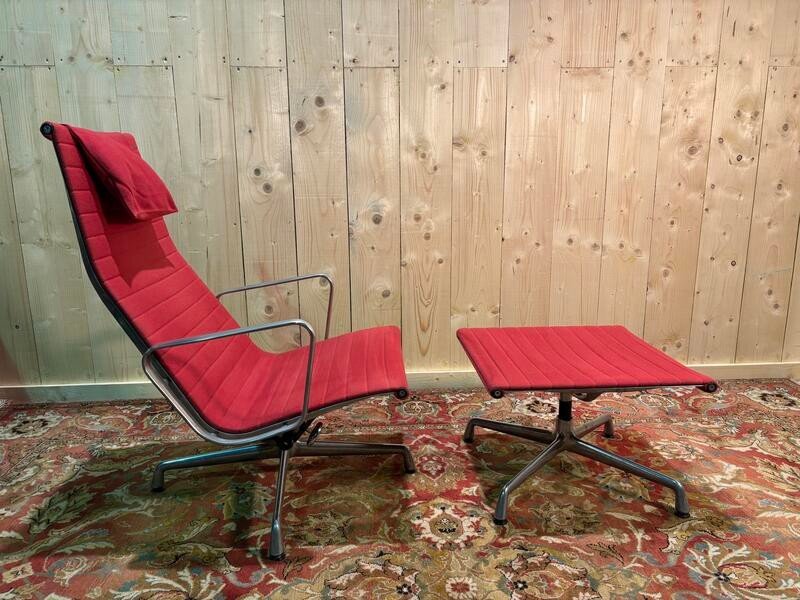 Fauteuil Et Ottoman Bauhaus De Charles Eames En Aluminium -photo-4