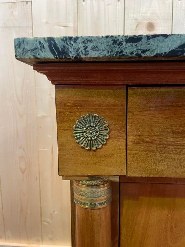 Empire Style Green Marble Chest Of Drawers -photo-3