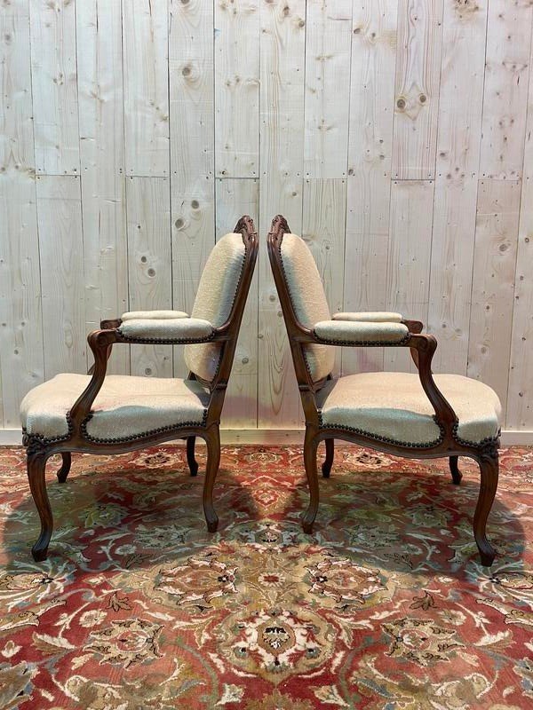 Pair Of Louis XV Armchairs To Restore -photo-3