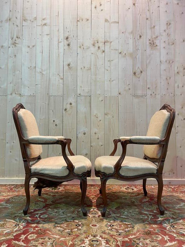 Pair Of Louis XV Armchairs To Restore 