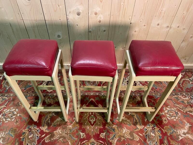 Set Of 3 Bar Stools 1970 -photo-1