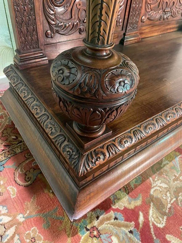 Console - Haute Epoque / Renaissance Style Serving Table -photo-3