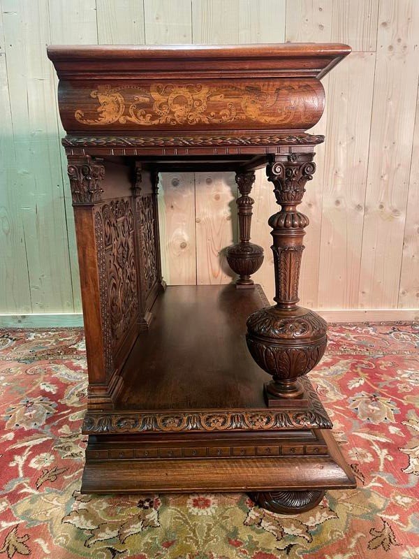 Console - Haute Epoque / Renaissance Style Serving Table -photo-1