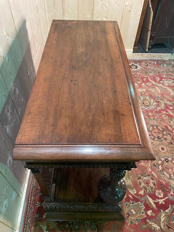 Console - Haute Epoque / Renaissance Style Serving Table -photo-3