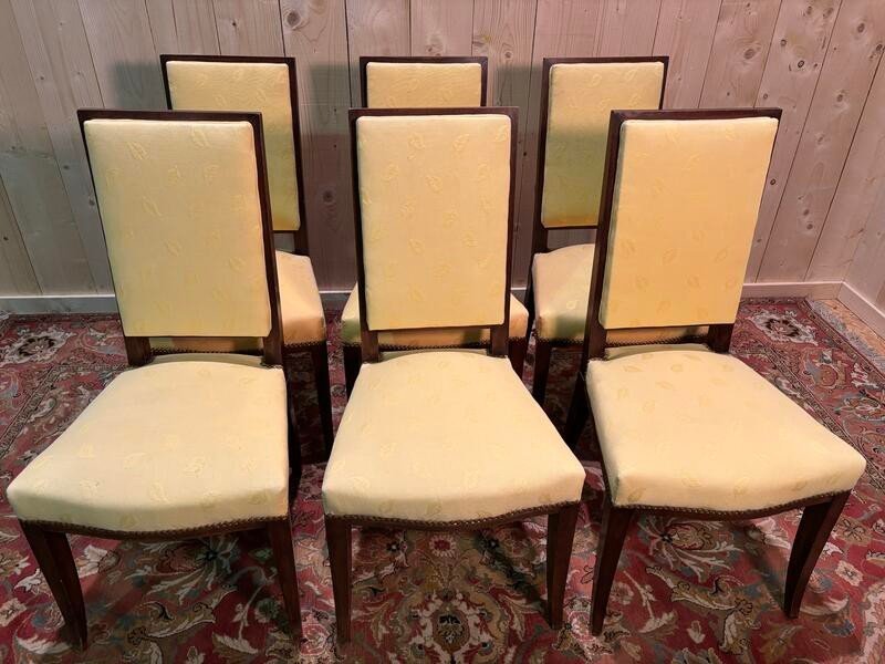 6 Mahogany Chairs In The Arbus Style -photo-2