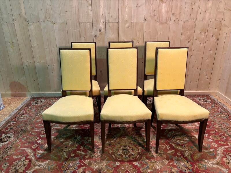 6 Mahogany Chairs In The Arbus Style -photo-4