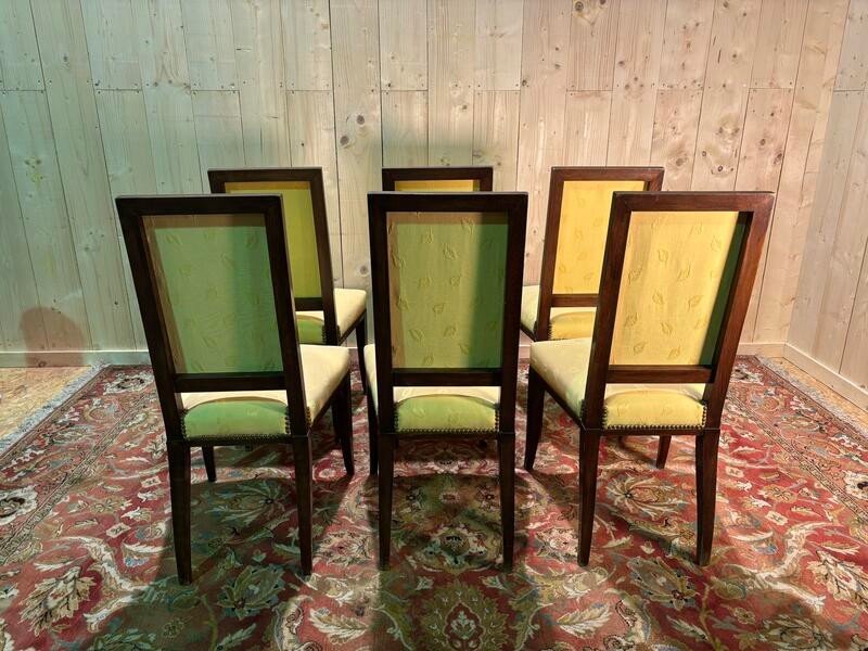 6 Mahogany Chairs In The Arbus Style -photo-3