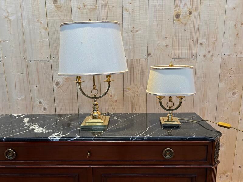 Set Of 2 Gold Metal Lamps -photo-4