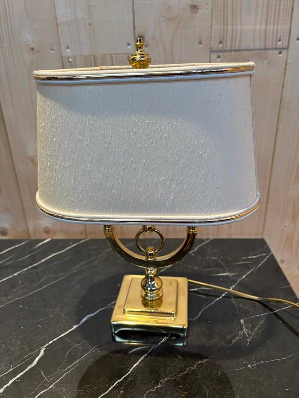 Set Of 2 Gold Metal Lamps -photo-2