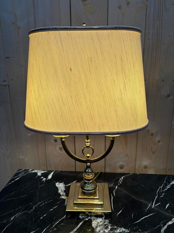 Set Of 2 Gold Metal Lamps -photo-8