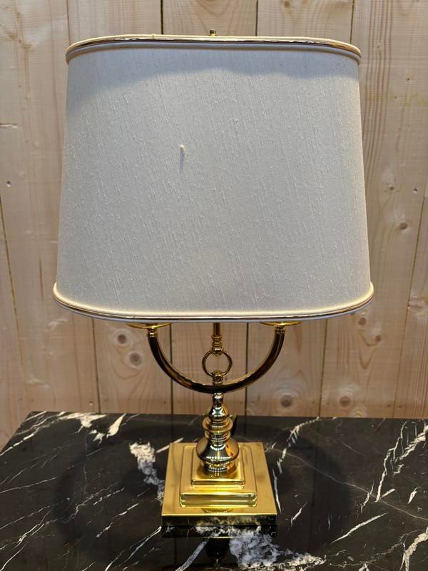 Set Of 2 Gold Metal Lamps 