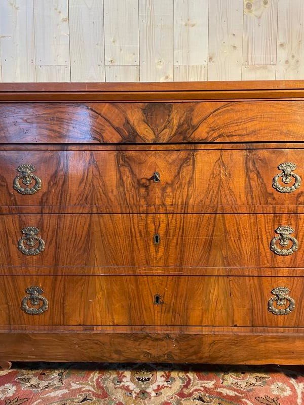 Louis Philippe Period Chest Of Drawers In Walnut -photo-1