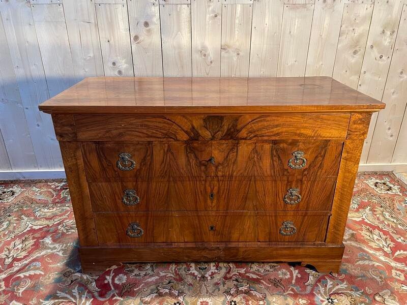 Louis Philippe Period Chest Of Drawers In Walnut -photo-6