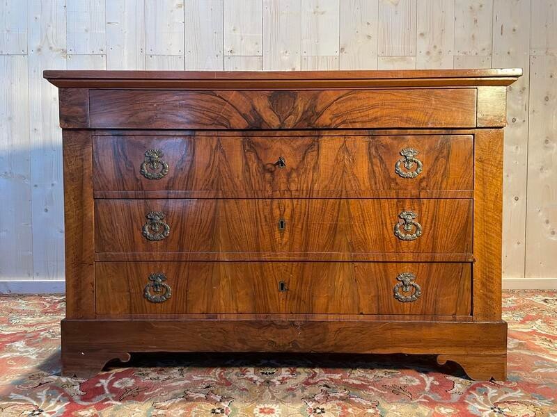 Louis Philippe Period Chest Of Drawers In Walnut 