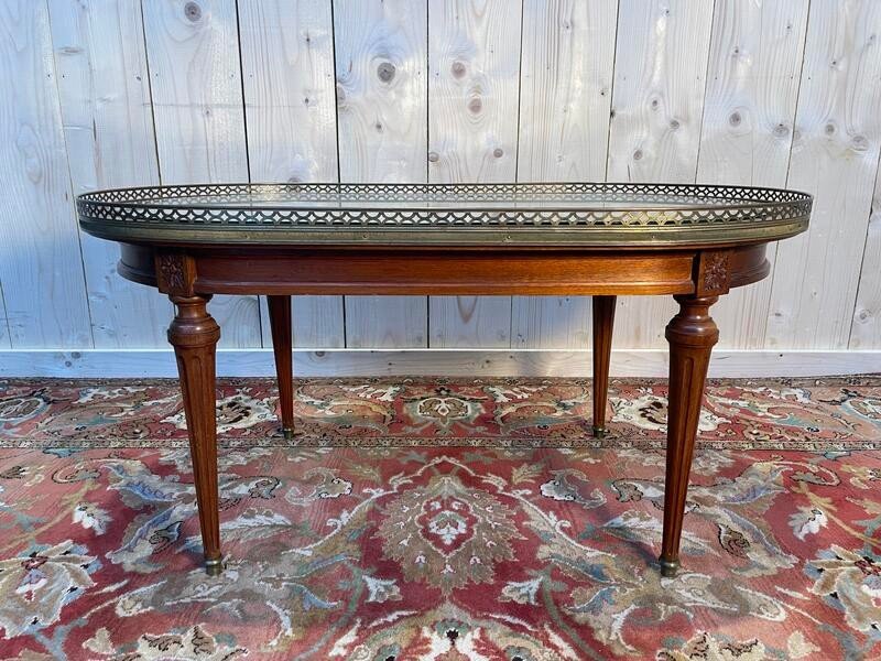 Louis XVI Style Oval Coffee Table-photo-3