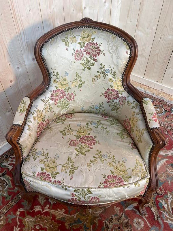 Louis XV Style Bergère And Footrest -photo-3