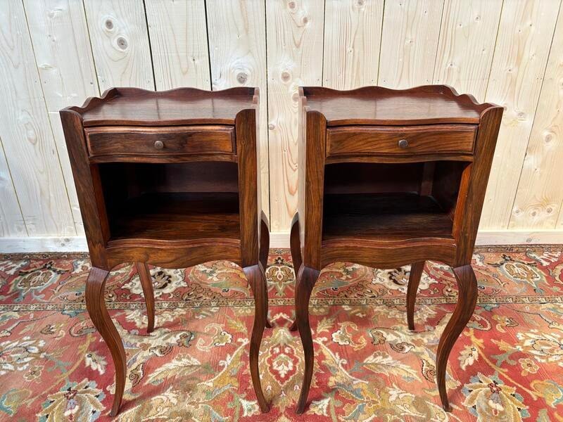 Pair Of Louis XV Style Bedside Tables-photo-3