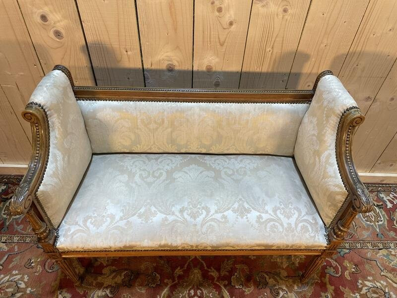 Louis XVI Style Entrance Bench -photo-4