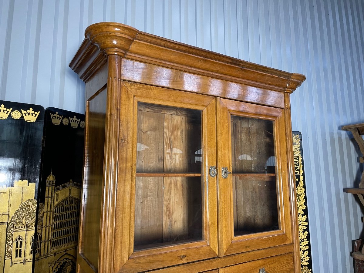 High Louis XVI Period Buffet In Blond Walnut-photo-2