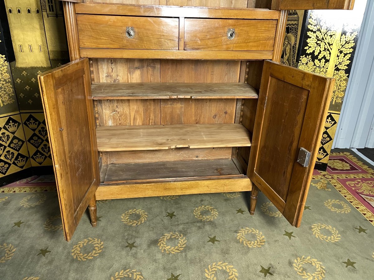 High Louis XVI Period Buffet In Blond Walnut-photo-4