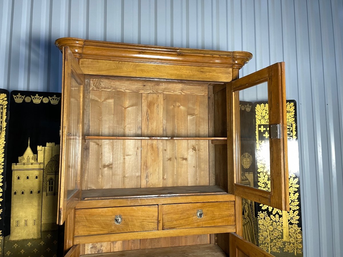 High Louis XVI Period Buffet In Blond Walnut-photo-1