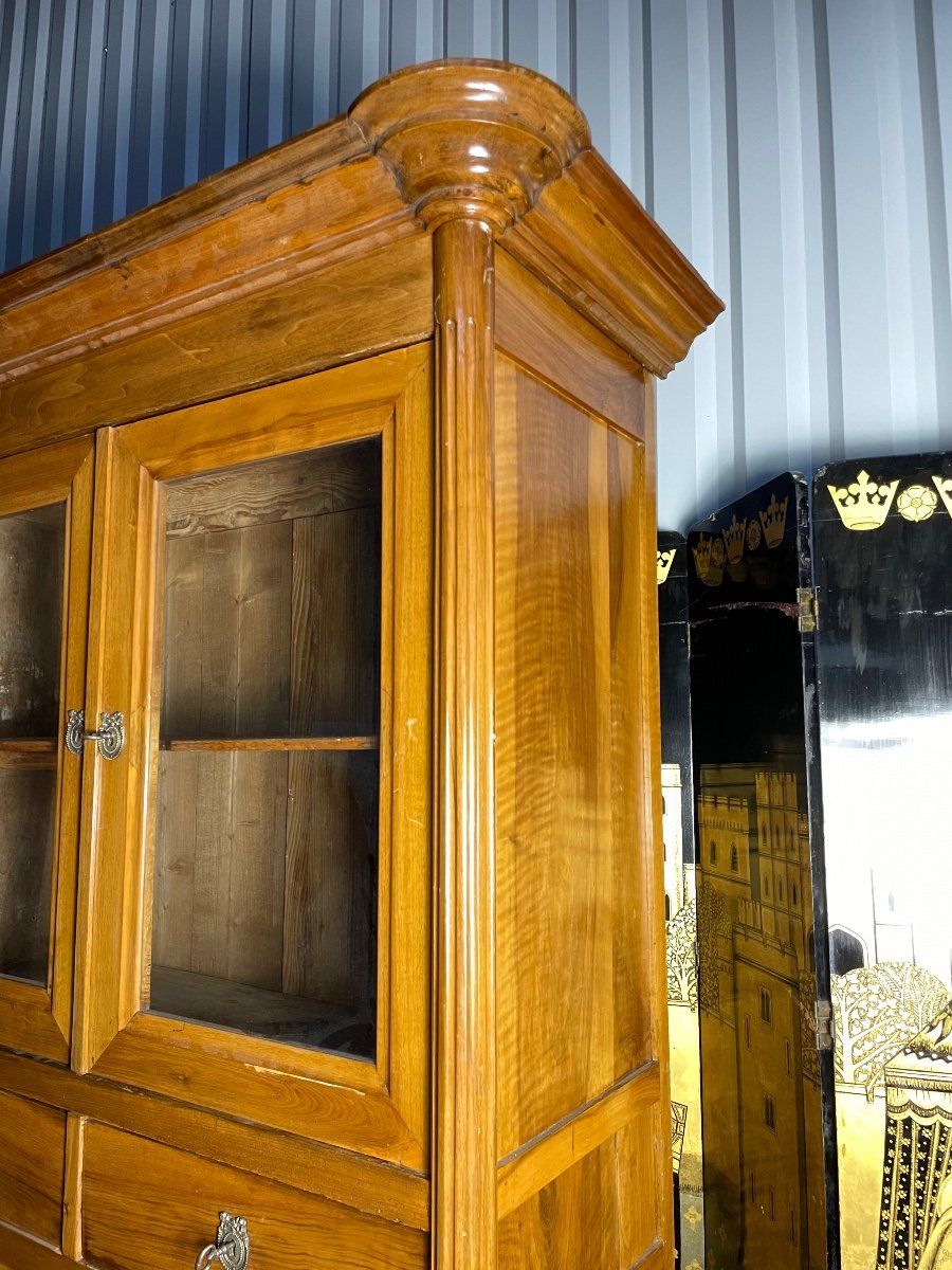 High Louis XVI Period Buffet In Blond Walnut-photo-3