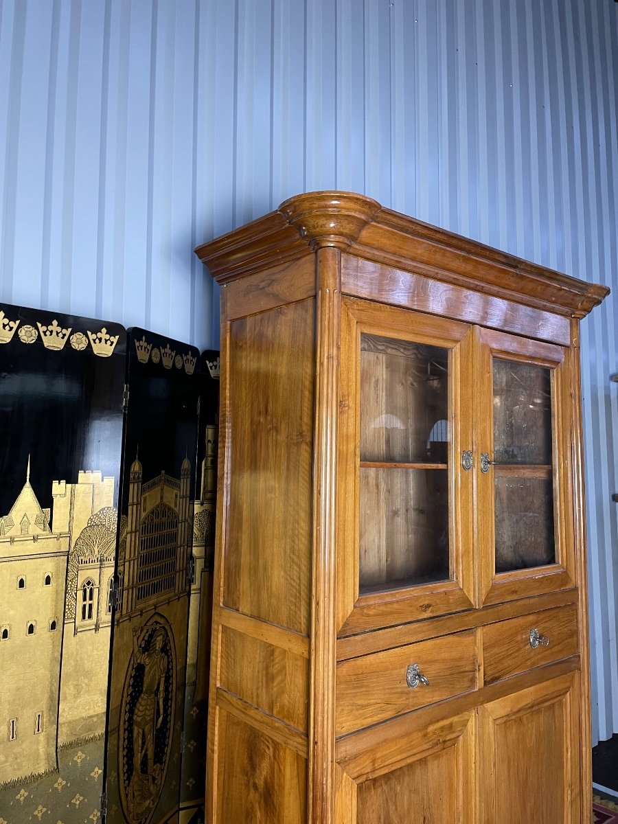 High Louis XVI Period Buffet In Blond Walnut-photo-7