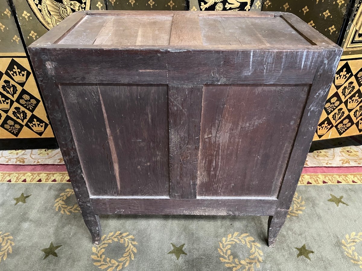 Commode Louis XVI Period - Transition In Marquetry-photo-4