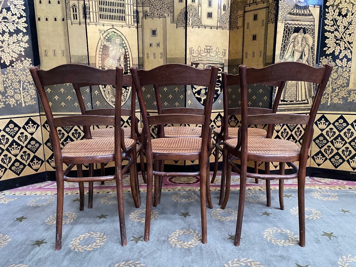 Suite De 6 Chaises Bistrot THONET 97-photo-2