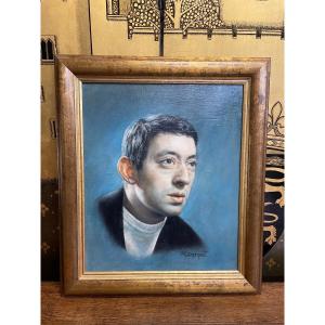 Portrait à L’huile De Serge Gainsbourg « r.desmont »