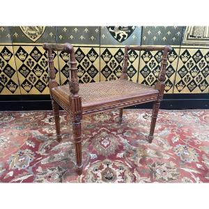 Louis XVI Style Caned Piano Bench