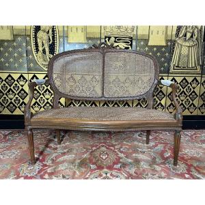 Louis XVI Style Cane Bench