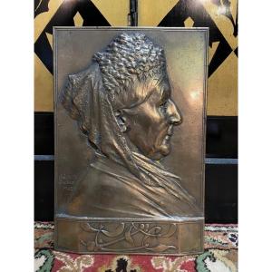 Bas Relief In Bronze Signed A.davin 1902