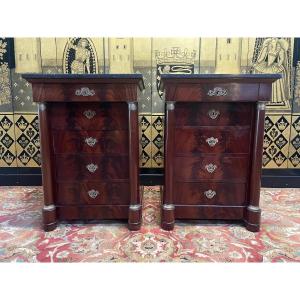 Pair Of Empire Bedside Tables