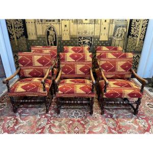 Suite Of Louis XIII Style Armchairs
