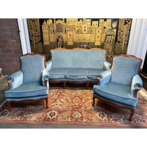 Living Room Sofa And Pair Of Louis XV Style Armchairs
