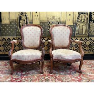 Pair Of Louis Philippe Armchairs 