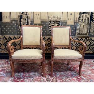 Pair Of Restoration Style Armchairs 