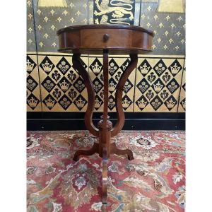 Tripod Pedestal Table In English Walnut 
