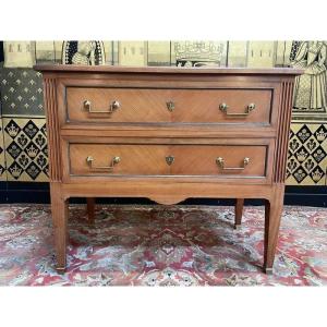 Louis XVI-directoire Style Sauteuse Chest Of Drawers 