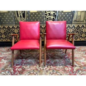 Pair Of Grasshopper Armchairs 1950