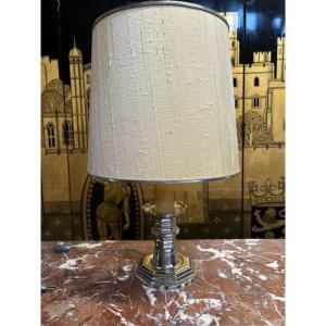 Silver Metal Floor Lamp