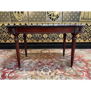 Louis XVI Style Oval Marble Coffee Table