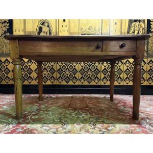 Table/ Bureau Louis Philippe En Noyer  XIXe