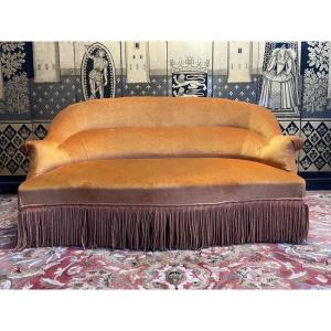 Sofa - Napoleon III Toad Bench Gold Velvet