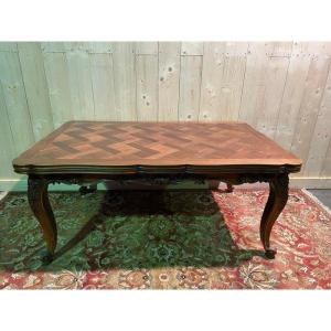 Louis XV Style Italian Table In Carved Oak