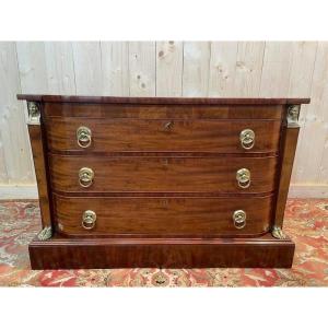 Commode Empire "Retour d'Egypte" en acajou 