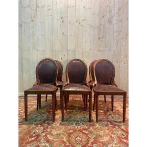 Set Of 6 Art Deco Style Chairs